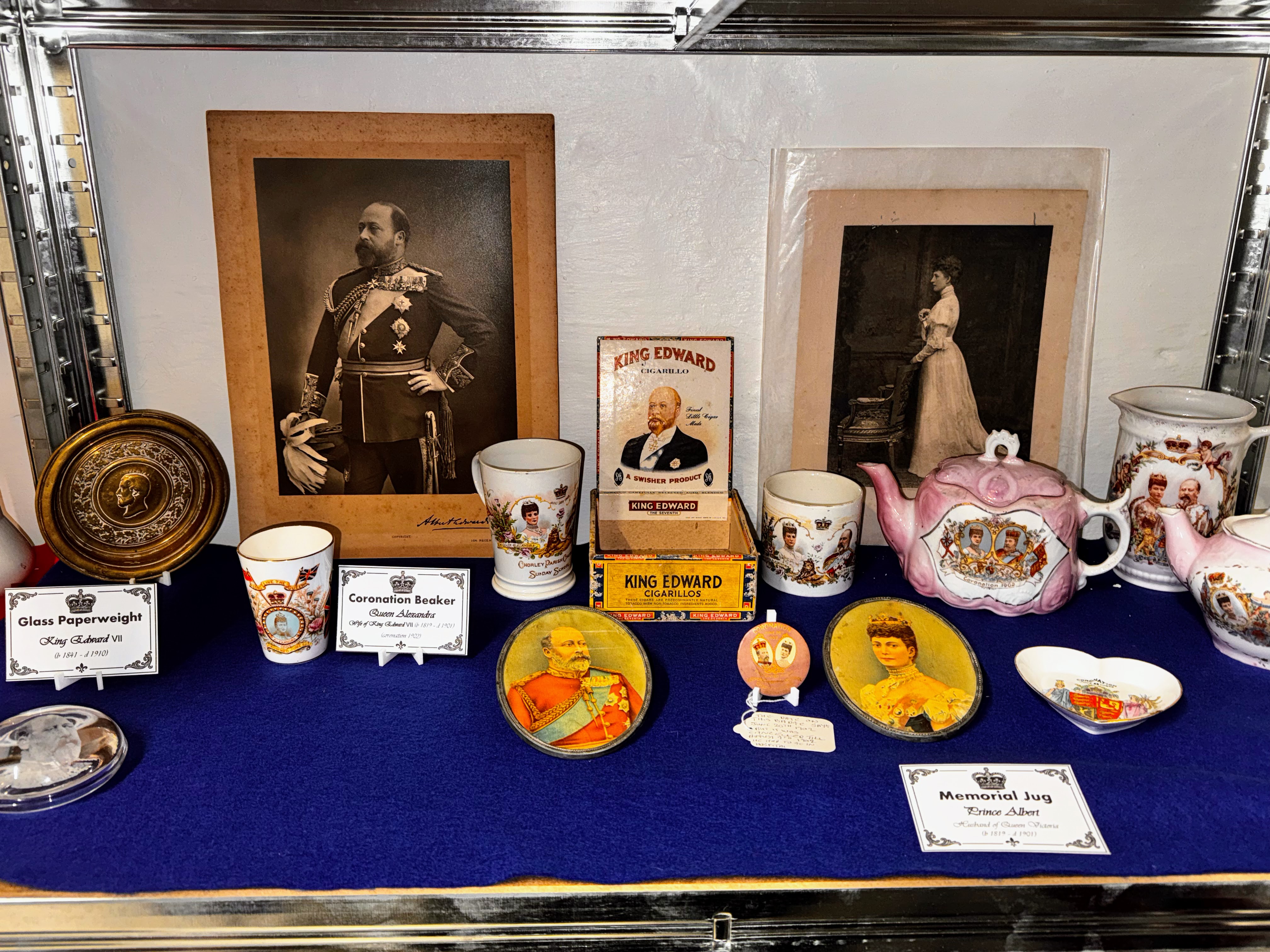 Museum exhibit of British royal souvenirs in Malta